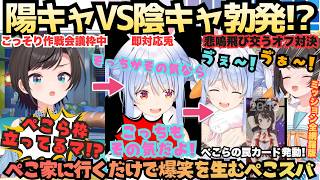 【フリーハグって書いてるぅ!!!】この二人配信上手すぎ!楽しみで大ゲラ会議の陽キャと即対応陰キャSEKAI NO USADAがついにぺこ家で対面!枠を超えた爆笑ぺこスバまとめ【大空スバル／兎田ぺこら】