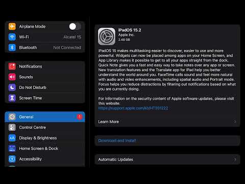 How to update the iPad - Software Update