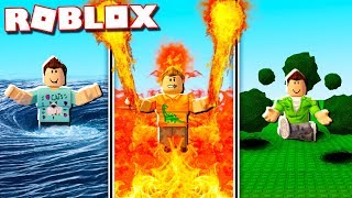 FIRE, WATER & EARTH BENDING POWERS IN ROBLOX!