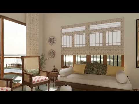 Traditional Villa Interior Theme | Welcome | Living Room Render | Bengaluru | Akarsh Designs