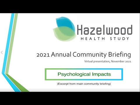 Psychological Impacts Stream update - Excerpt from main Community Briefing, 2021