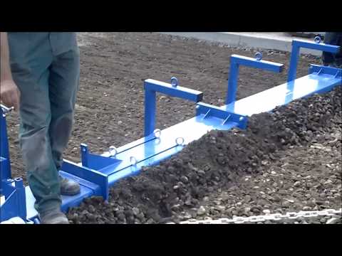 Duża listwa drogowa podczas pracy, Łata profilująca, Łata zgarniająca (DLD). Mimal