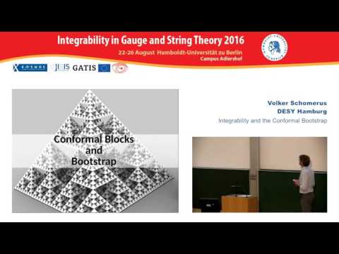 Volker Schomerus - Integrability and the Conformal Bootstrap