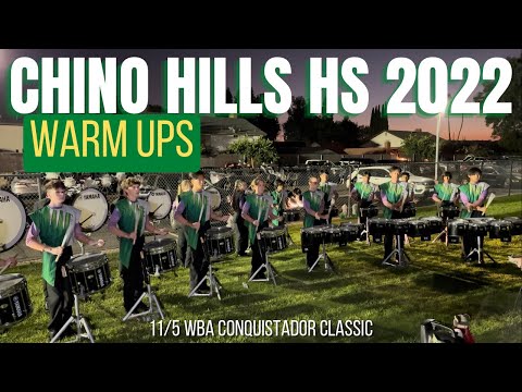 Chino Hills HS Drumline 2022 - Warm Ups - 11/5 WBA Conquistador Classic