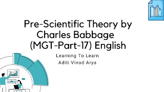 Pre-Scientific Theory by Charles Babbage  (MGT-Part-17) English