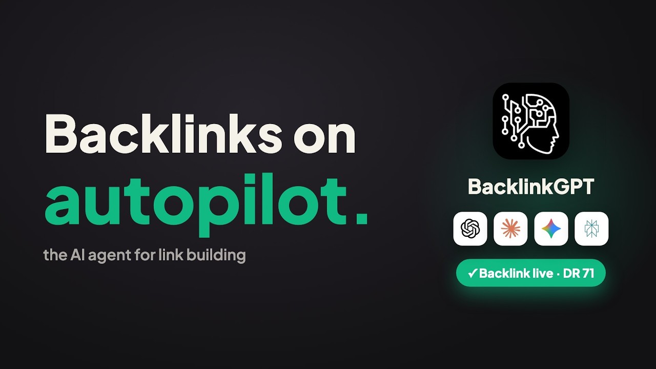 BacklinkGPT — The AI Agent That Builds Backlinks on Autopilot video thumbnail