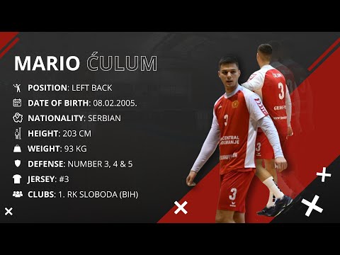 Mario Ćulum | Left Back | RK Sloboda | Highlights | Handball | CV | 2024/25