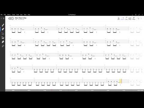 New year's day (U2) ,Tablatura e base Senza Basso - Backing bass track