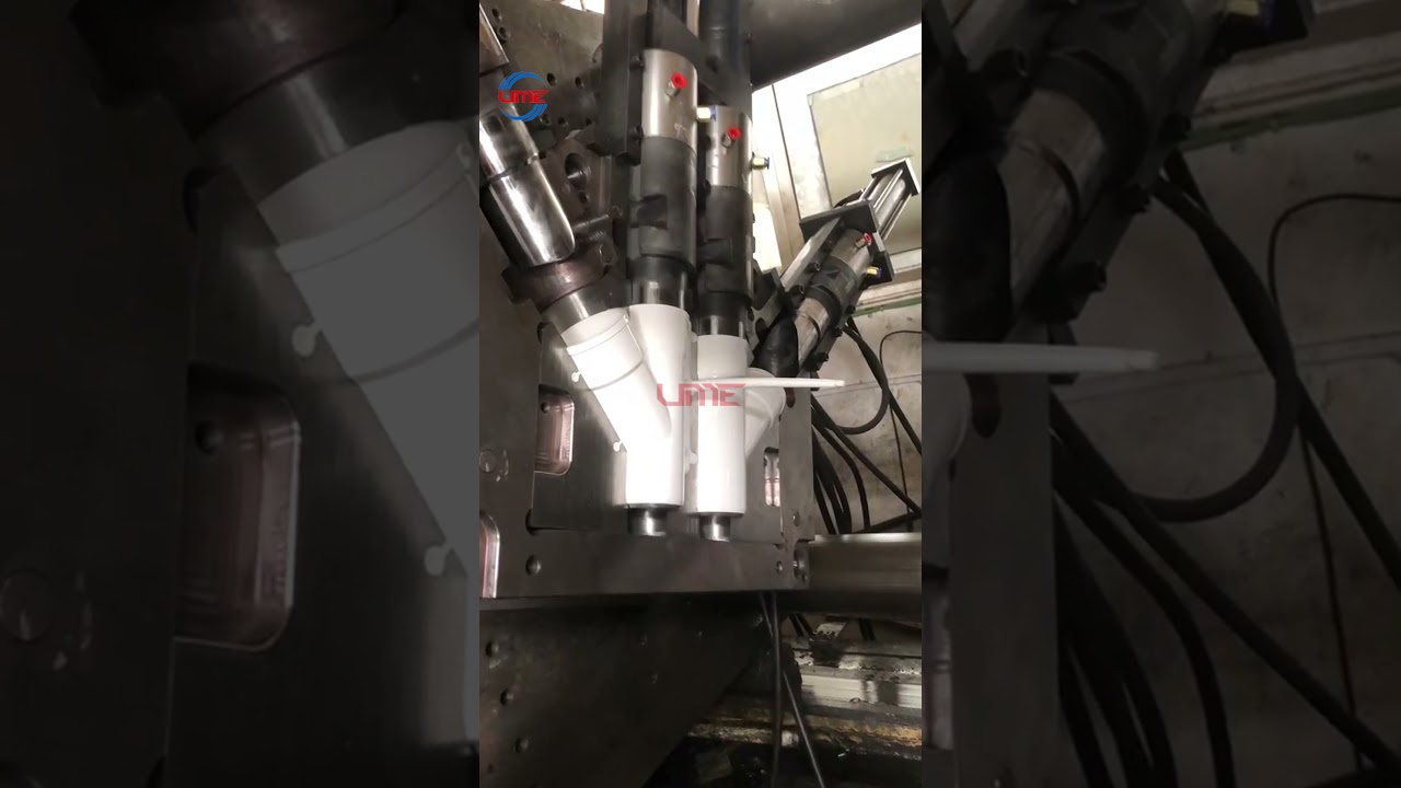 UME 2 Cavity PVC Inclined Y-tee Pipe Fitting Mold For Pipe Fitting Making #plasticmold