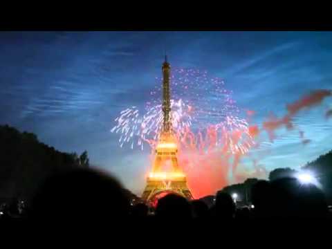 Fireworks At Eiffel Tour, 14 July 2014, HD, Part 2
