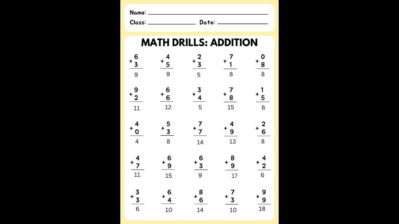 Find mistakes into math drills Addition Worksheet #mathematics #maths #problem_solving #solutions