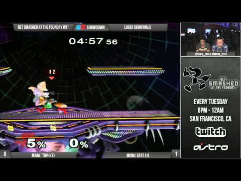 Get Smashed at the Foundry #31 - Loser Semis: MIOM|Toph (Fox) vs MIOM|SFAT (Fox)