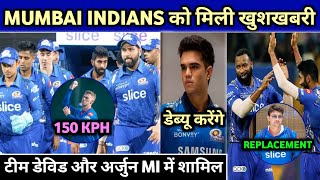 IPL 2022 - Good News For Mumbai Indians Before The Match || Tim David & Arjun Tendulkar Part Of MI