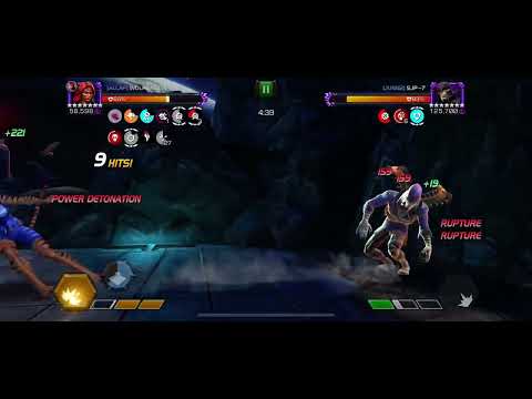 MCoC Tigra vs Kindred on node 49 (Frightful, Stunning Reflection, Polka Dot Power)