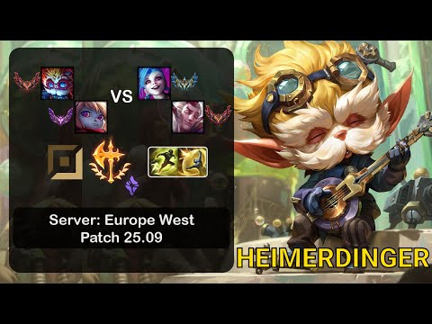 Heimerdinger APC + Poppy vs Jinx + Rakan - EUW GrandMaster - Patch 25.09