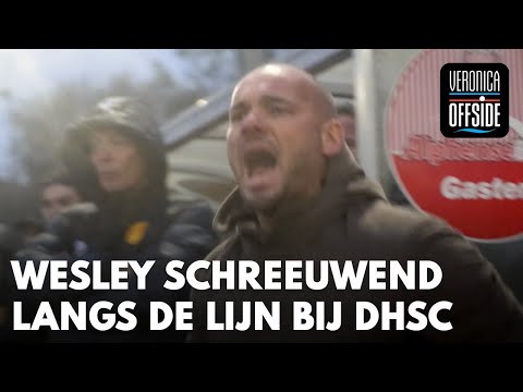 Wesley Sneijder schreeuwend langs de lijn bij DHSC: 'Rot toch op man, joh!' | VERONICA OFFSIDE