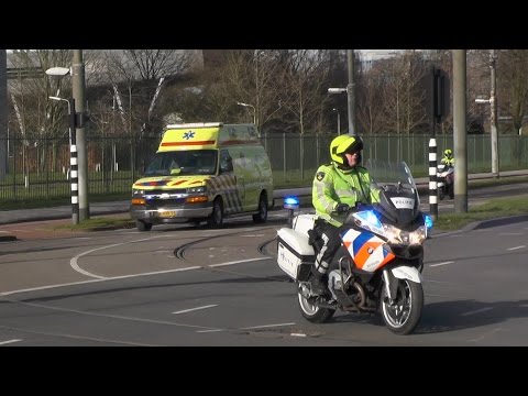 [Politiebegeleiding] A1, Chevrolet Ambulance 13-108 naar het VU medisch centrum