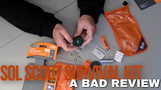 SOL Scout Survival KIt, a bad review