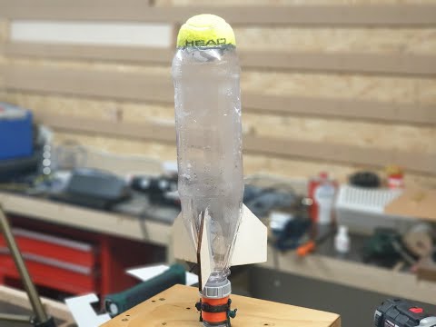 Wasserrakete mit Startrampe gemeinsam mit Kids gebaut ( CNC und CO2 K40 Laser )