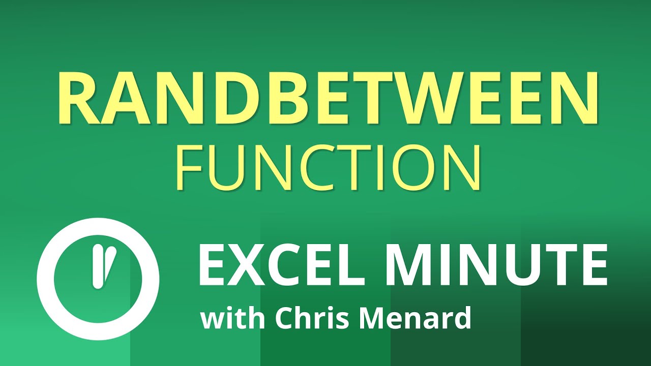 Excel RANDBETWEEN Function: Generate Random Numbers | Excel One Minute Quick Functions Explained