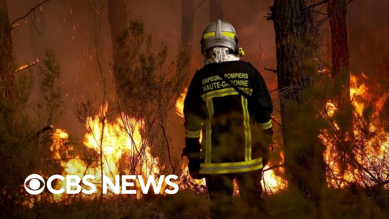 Western Europe wildfires trap American family in France as Spain and Italy burn