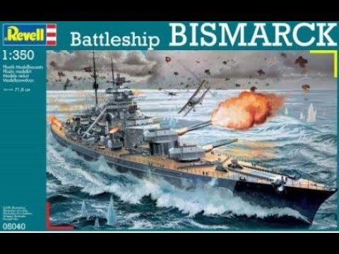 Rewell Batleship Bismarck Scale 1/350 Inbox review