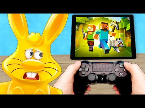 ПОДКЛЮЧАЕМ ДЖОЙСТИК ГЕЙМПАД PS4 К IPAD С ЖЕЛЕЙНЫМ ЗАЙЦЕМ ХАРИТОНОМ
