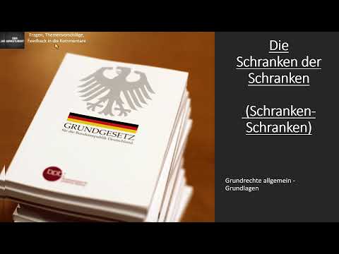 Die Schranken-Schranken der Grundrechte I Grundrechte Grundlagen 25