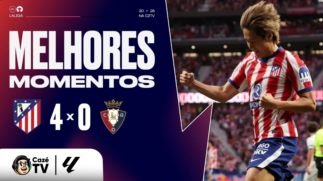 MELHORES MOMENTOS: ATLÉTICO DE MADRID 4 X 0 OSASUNA | LALIGA 26/27 | 6ª RODADA