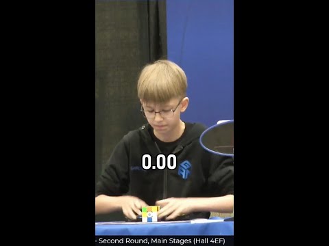 Timofei with a 4.80 time in the WCA World Championships