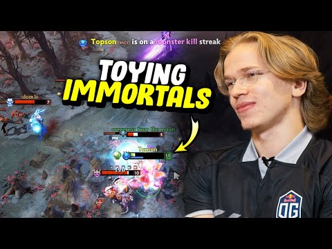 Topson toying IMMORTALS on his PUCK - 23 KILLS in 31 Minutes Game! DOTA 2