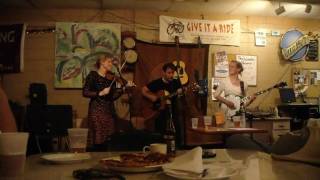 John Mitchell, Sofie Jonsson, and Freja Jakobsson play at The Acoustic Coffeehouse 5
