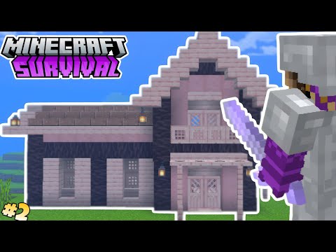 EPIC SURVIVAL: Building Cherry House in Minecraft
