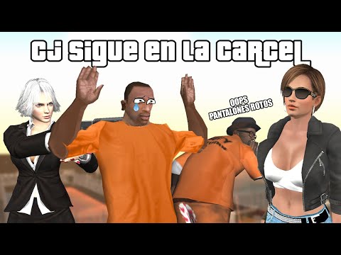 🤕😮 CJ AND HIS FRIENDS IN JAIL AND SMOKE'S PANTS RIP 👮🚓 GTA SAN ANDREAS LOQUENDO 🚔👮