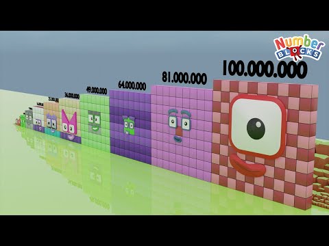 Looking For NumberBlocks ONE to 100 BILLION NumberBlocks Square Comparison Number Pattern