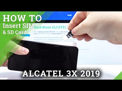 How to Insert Nano SIM card and Micro SD card in ALCATEL 3X – Input SD & SIM Card