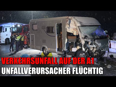 Verkehrsunfall mit Unfallflucht - Wohnmobil wird völlig zerstört - Verursacher haut ab | 07.03.2023