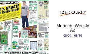 Menards Weekly Ad 08/06 - 08/16