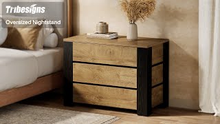 Tribesigns Large Nightstand  Organize Your Space with Style & Ease anuncio