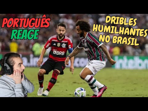 PORTUGUÊS REAGE AOS 100 DRIBLES MAIS HUMILHANTES DO BRASIL