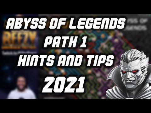 Abyss Of Legends: Easy Path (1) Hints & Tips 2021  l  Marvel Contest Of Champions