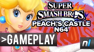 Peach's Castle N64 & Omega Form Super Smash Bros. Wii U Gameplay 60fps