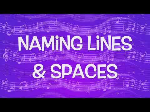 Naming Lines & Spaces of the Treble Clef Staff