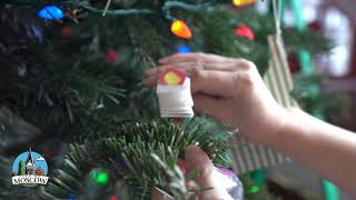 Holiday tree trimming at Moscow city hall