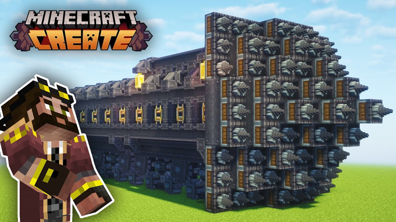GIANT DRILL contraption in Minecraft Create Mod (#10)