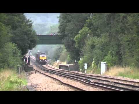Class 47 no.47500 & Class 37 no.37516 with 'THE SPITFIRE' at Nutfield - Saturday 1st September 2012