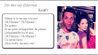 Dis moi oui - Keen'v Paroles
