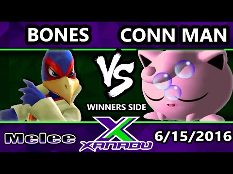 S@X 154 SSBM Tournament - Bones (Falco) Vs. Conn man (Jigglypuff, Marth)