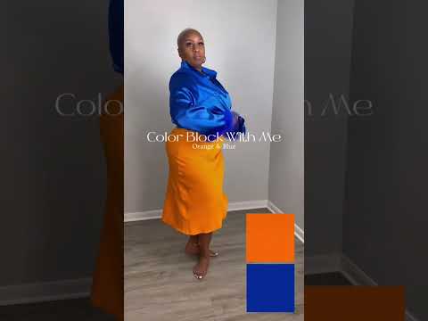 Plus Size Brunch Outfit Idea | Color Block #plussizeoutfitideas