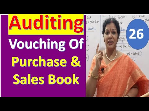 26. "Vouching Of Purchase & Sales Book" from Auditing Subject